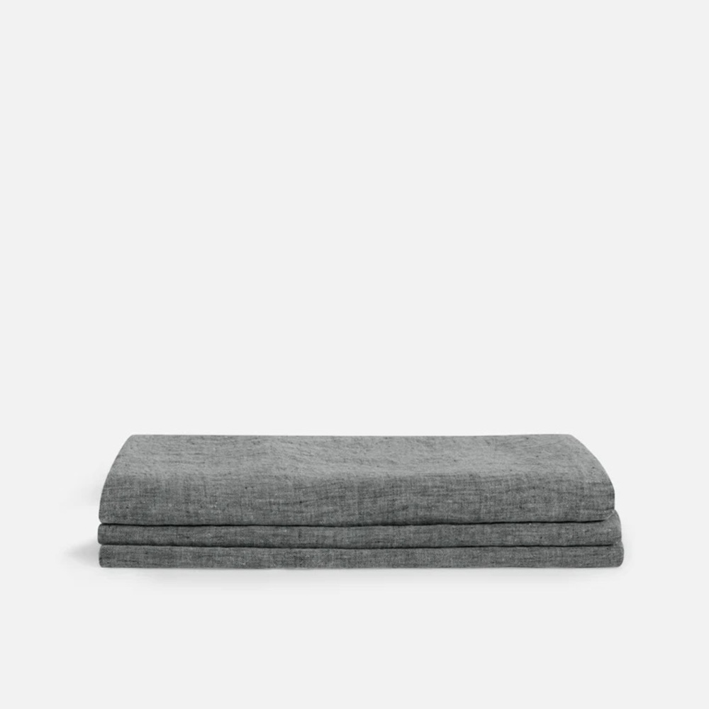 Brooklinen Flat Sheet // Never Used // King Size // Chambray Gray // Linen - Picture 2 of 6